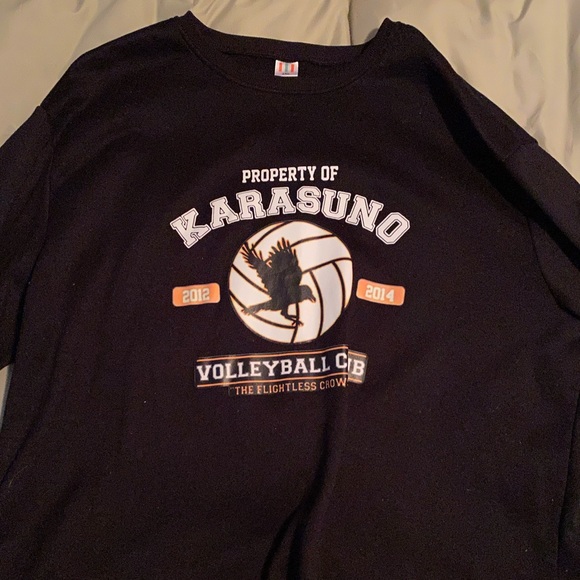 Haikyu Karasuno black crewneck 2XL - Picture 1 of 2